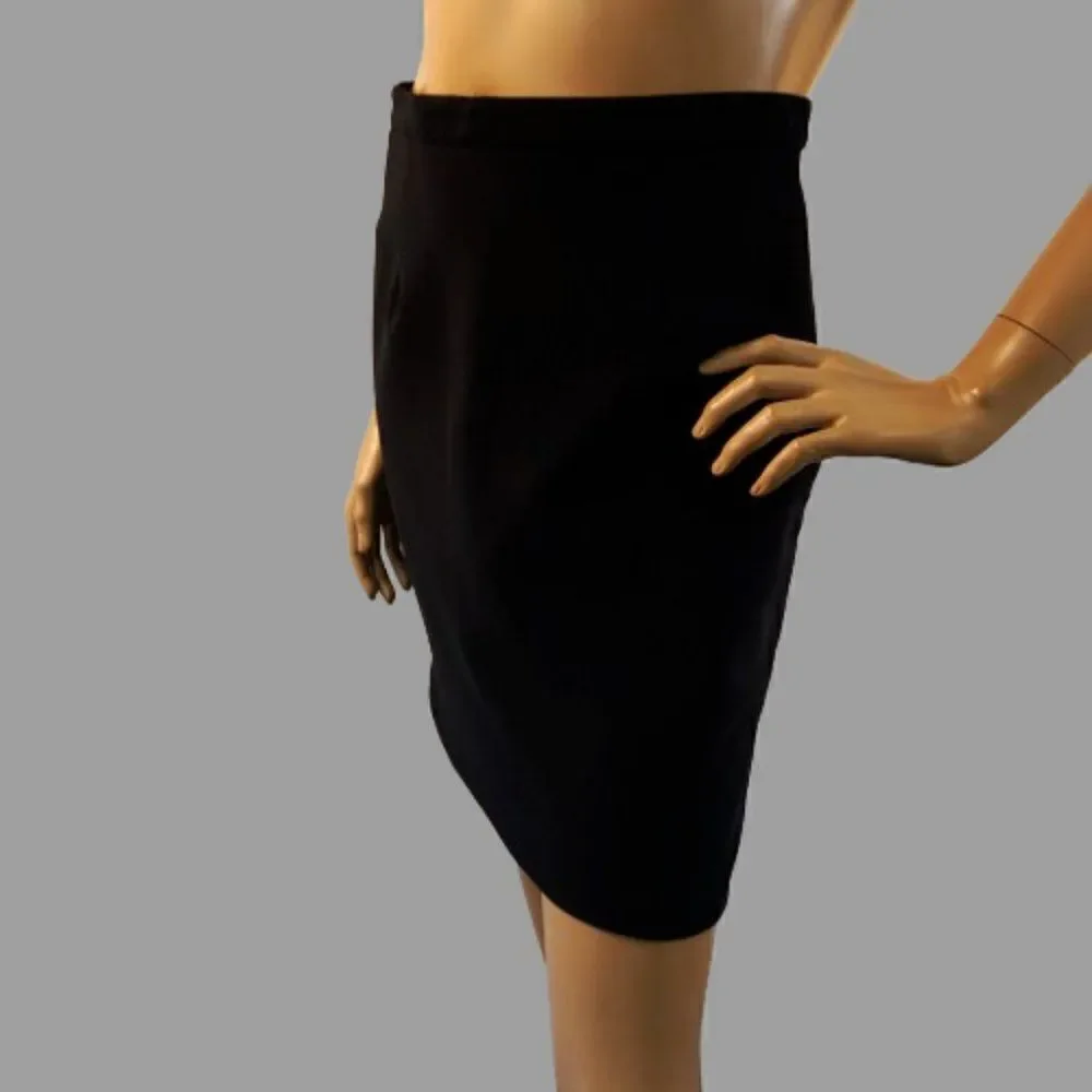 Anthropologie Maren Skirt Vintage USA Made Classic Black Mini Skirt Size M - L